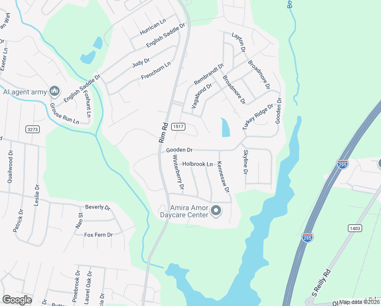 map of restaurants, bars, coffee shops, grocery stores, and more near 9574 Holbrook Lane in Fayetteville