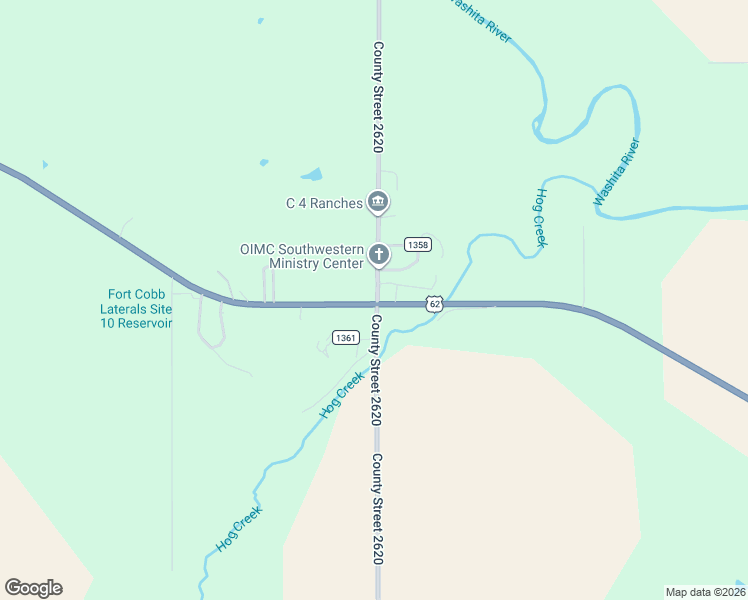 map of restaurants, bars, coffee shops, grocery stores, and more near 35134 County Street 2620 in Anadarko