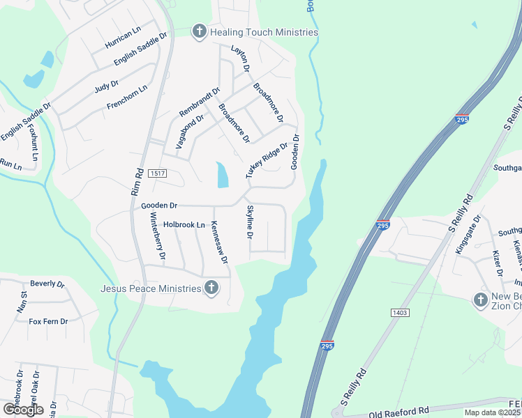 map of restaurants, bars, coffee shops, grocery stores, and more near 1214 Oak Knolls Drive in Fayetteville