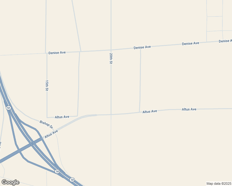 map of restaurants, bars, coffee shops, grocery stores, and more near 20th Street West in Mojave
