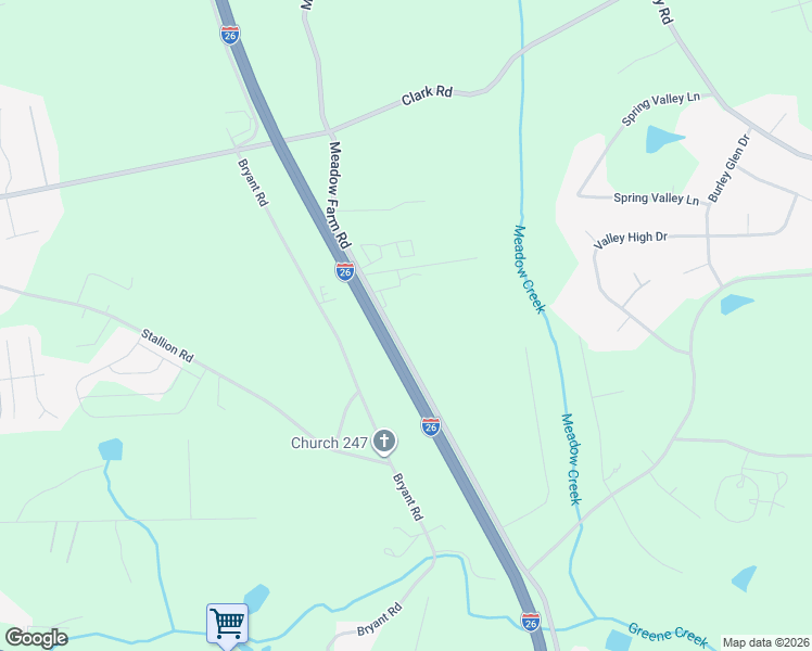 map of restaurants, bars, coffee shops, grocery stores, and more near 911 Meadow Farm Road in Inman