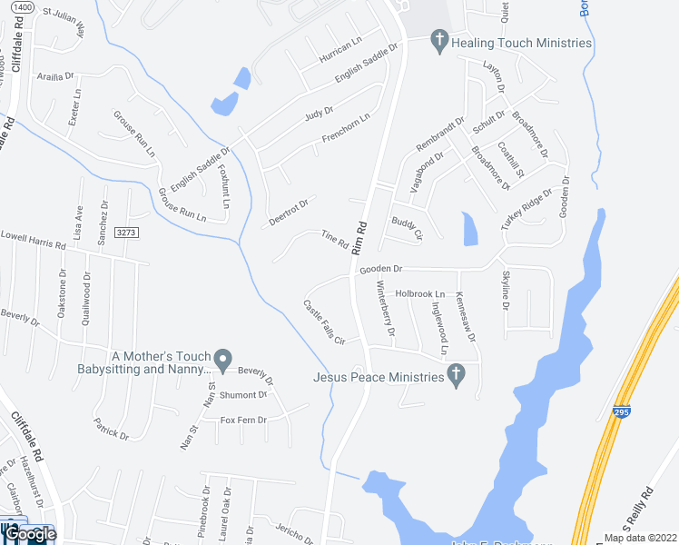 map of restaurants, bars, coffee shops, grocery stores, and more near 9385 Castle Falls Circle in Fayetteville