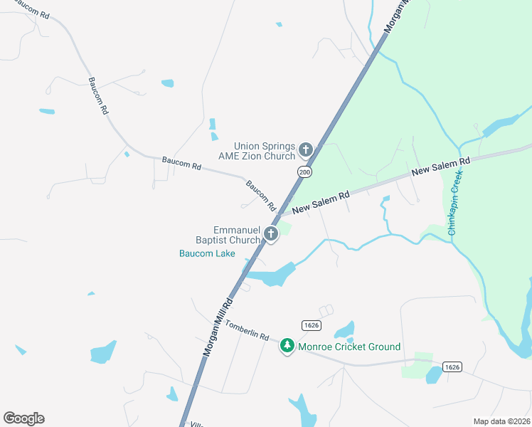 map of restaurants, bars, coffee shops, grocery stores, and more near 1314 Baucom Road in Unionville