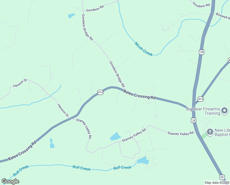 map of restaurants, bars, coffee shops, grocery stores, and more near 1075 Bates Crossing Road in Travelers Rest