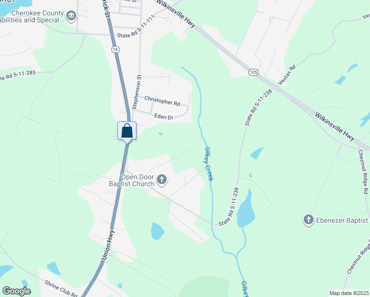 map of restaurants, bars, coffee shops, grocery stores, and more near 173 Stagecoach Road in Gaffney
