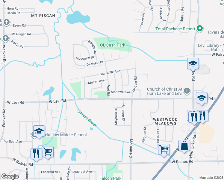 map of restaurants, bars, coffee shops, grocery stores, and more near 3813 Masterson Street in Memphis