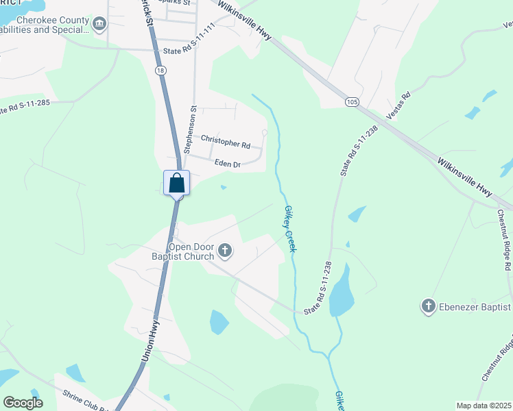 map of restaurants, bars, coffee shops, grocery stores, and more near 173 Stagecoach Road in Gaffney