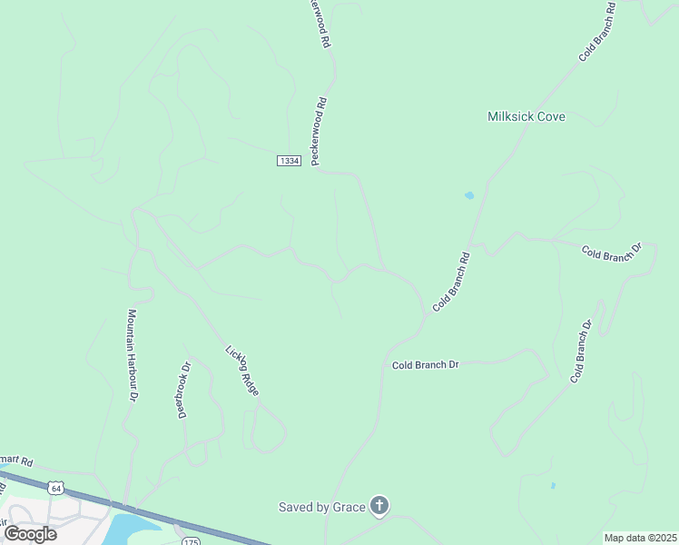 map of restaurants, bars, coffee shops, grocery stores, and more near 67 Meadow Ridge Drive in Hayesville