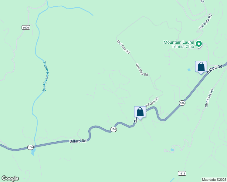 map of restaurants, bars, coffee shops, grocery stores, and more near 724 Kettle Rock Road in Highlands