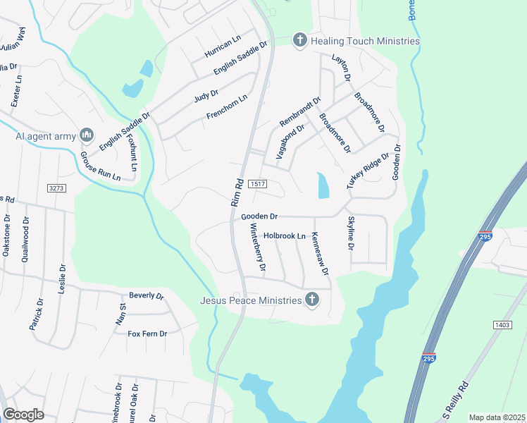 map of restaurants, bars, coffee shops, grocery stores, and more near 9405 Gooden Drive in Fayetteville