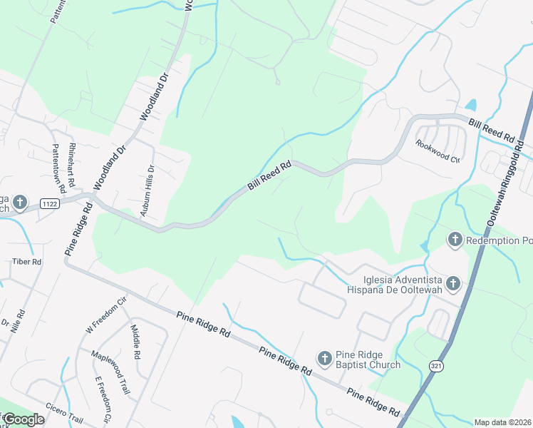 map of restaurants, bars, coffee shops, grocery stores, and more near 9305 Bennie Lane in Ooltewah