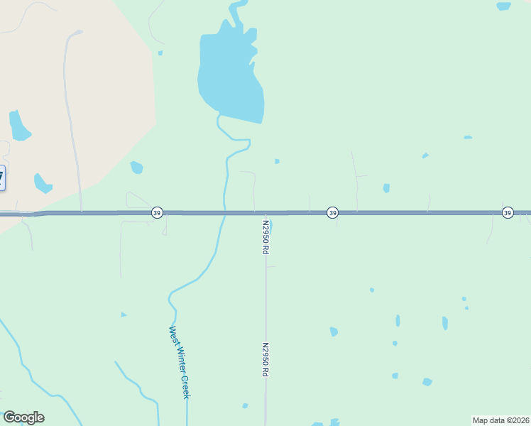 map of restaurants, bars, coffee shops, grocery stores, and more near N2950 Road in Blanchard