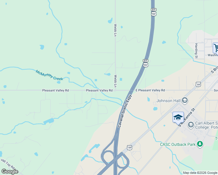 map of restaurants, bars, coffee shops, grocery stores, and more near 505 East Pleasant Valley Road in Poteau
