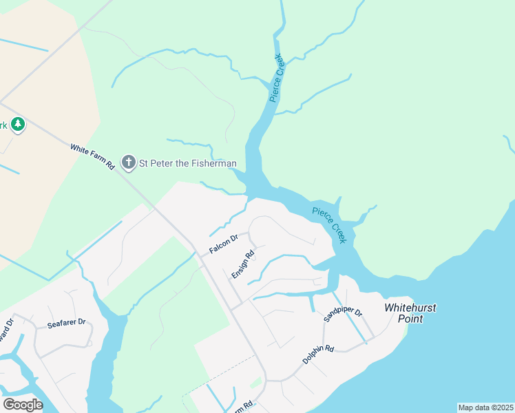 map of restaurants, bars, coffee shops, grocery stores, and more near 5605 Styron Drive in Oriental
