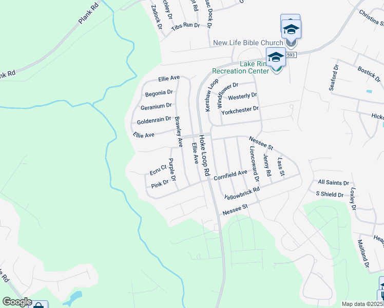 map of restaurants, bars, coffee shops, grocery stores, and more near 1916 Ellie Avenue in Fayetteville