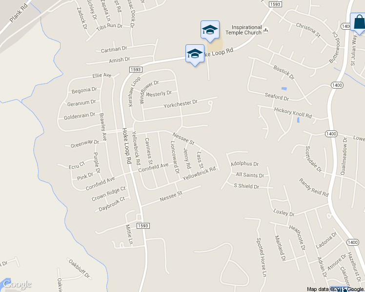 map of restaurants, bars, coffee shops, grocery stores, and more near 1904 Jenny Road in Fayetteville