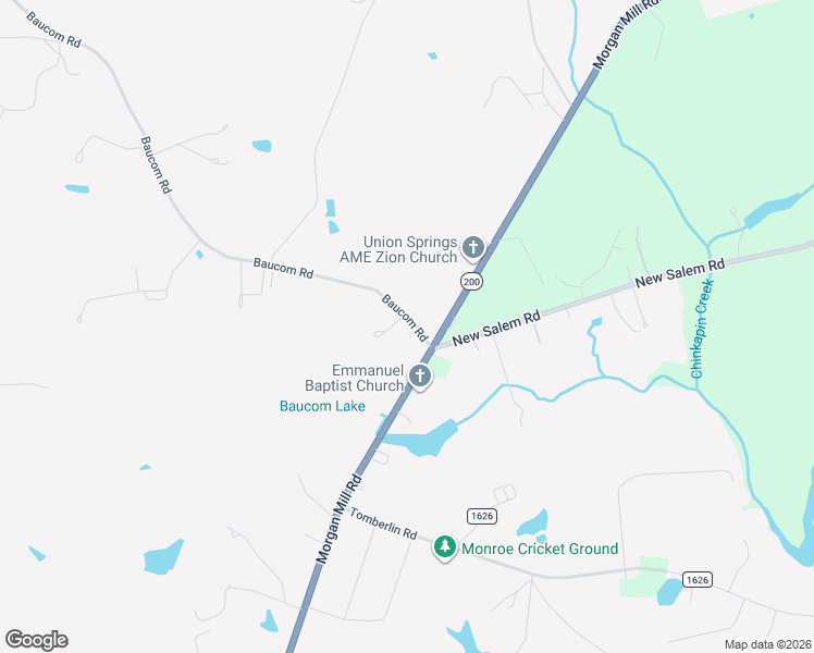 map of restaurants, bars, coffee shops, grocery stores, and more near 1314 Baucom Road in Unionville
