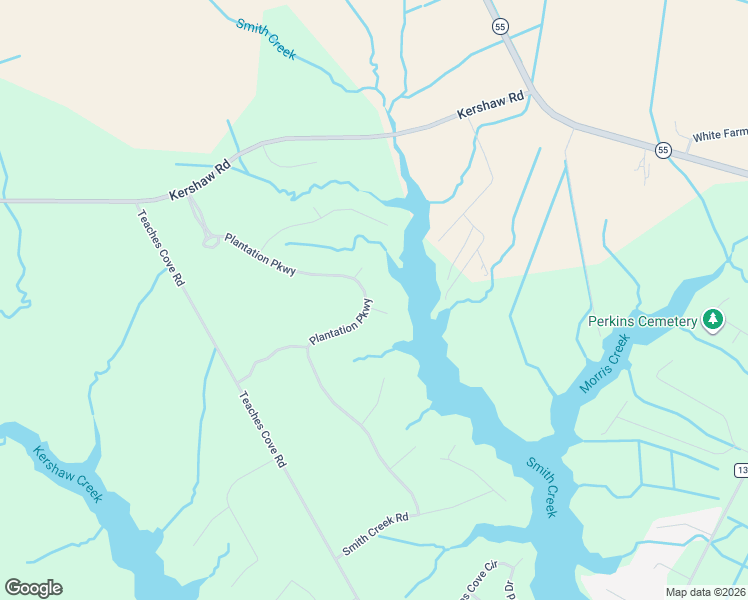 map of restaurants, bars, coffee shops, grocery stores, and more near 571 Plantation Parkway in Oriental