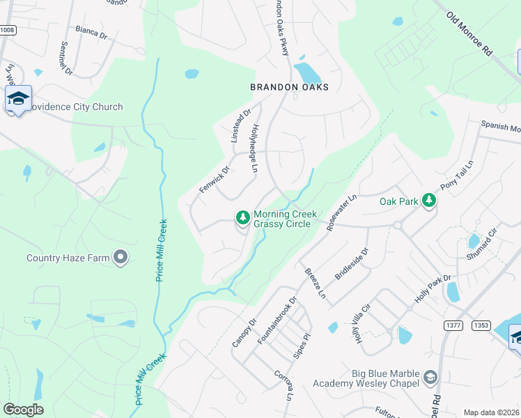 map of restaurants, bars, coffee shops, grocery stores, and more near 1013 Farmingham Lane in Indian Trail