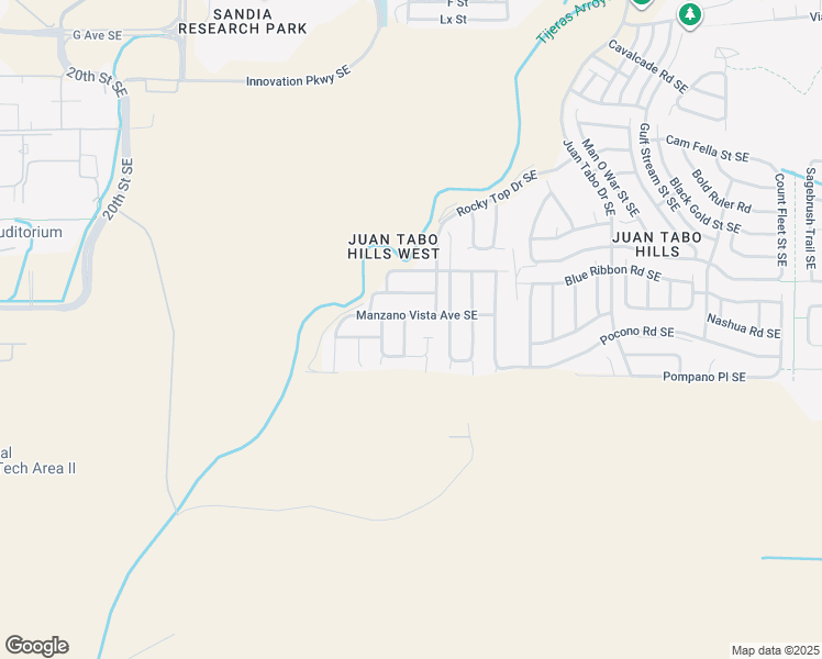 map of restaurants, bars, coffee shops, grocery stores, and more near 2008 Burrowing Owl Street Southeast in Albuquerque