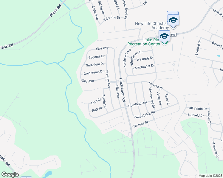 map of restaurants, bars, coffee shops, grocery stores, and more near 1919 Brawley Avenue in Fayetteville