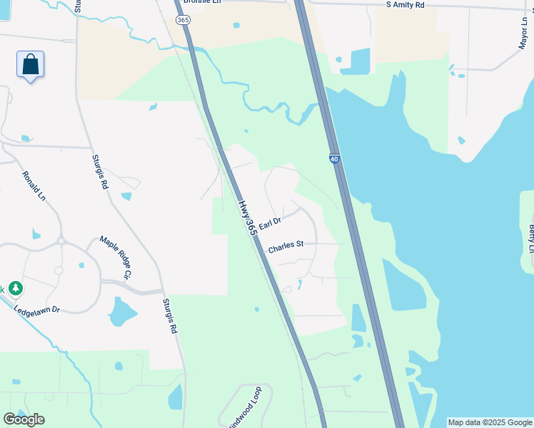 map of restaurants, bars, coffee shops, grocery stores, and more near 131 Arkansas 365 in Conway