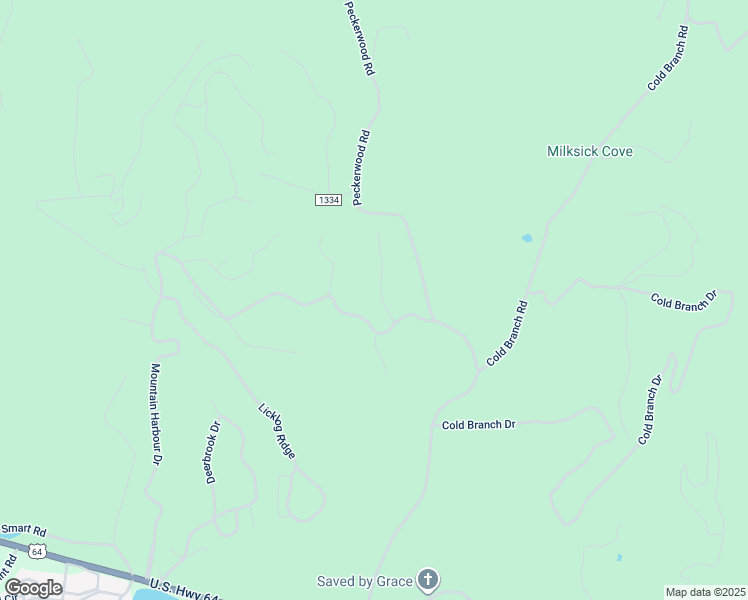 map of restaurants, bars, coffee shops, grocery stores, and more near 67 Meadow Ridge Drive in Hayesville