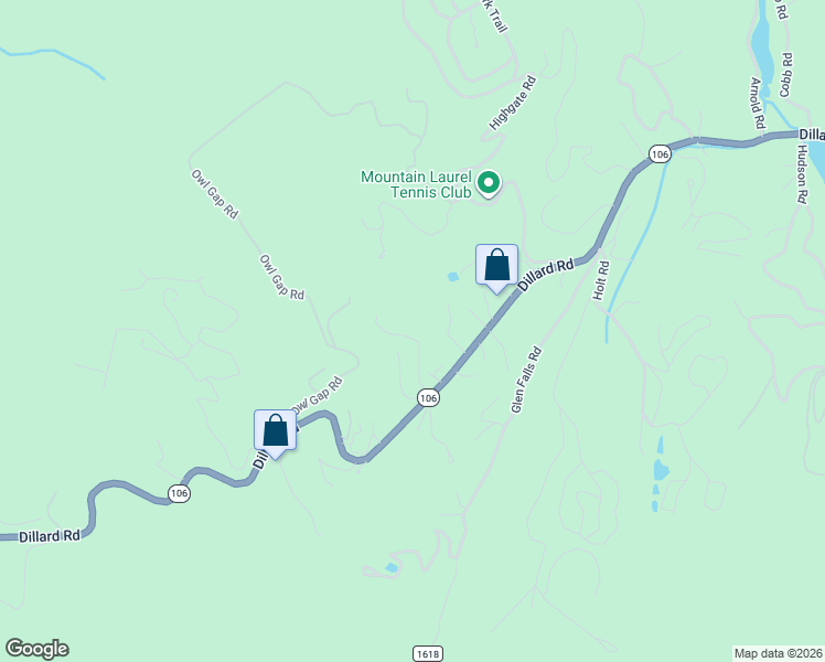 map of restaurants, bars, coffee shops, grocery stores, and more near Highlands Point in Highlands