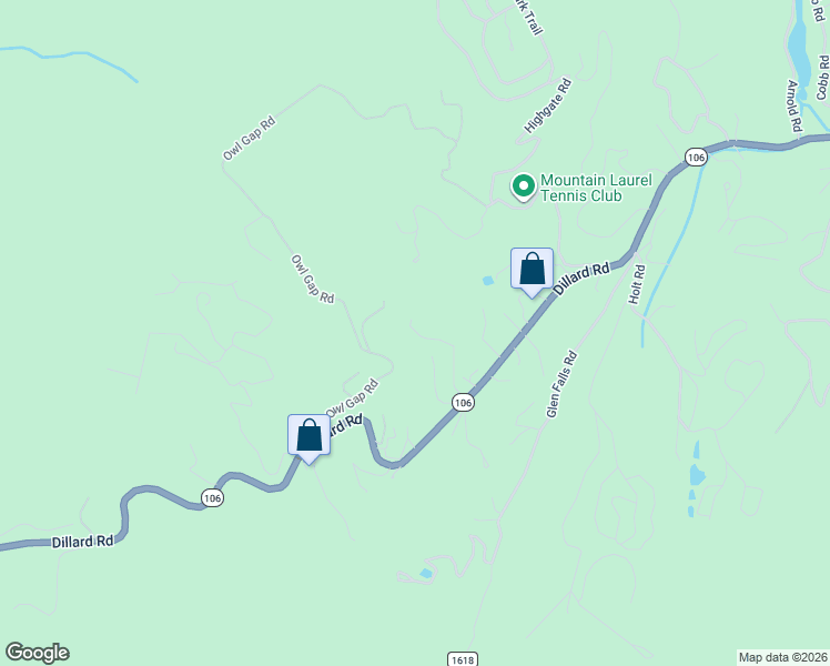 map of restaurants, bars, coffee shops, grocery stores, and more near 178 Highlands Cove Drive in Highlands