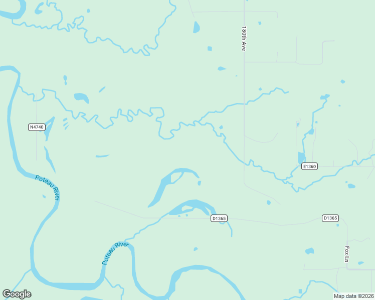 map of restaurants, bars, coffee shops, grocery stores, and more near County Road D1365 in Poteau