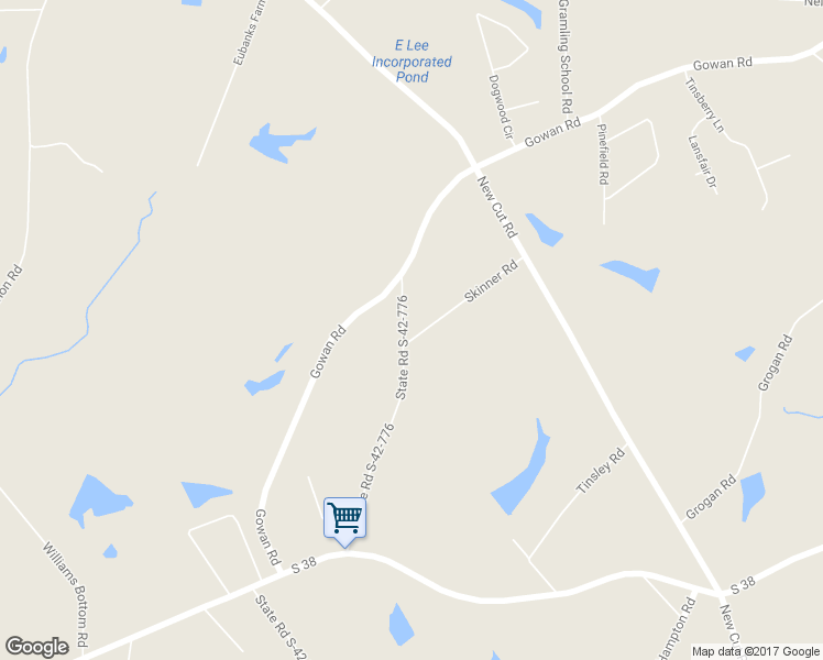 map of restaurants, bars, coffee shops, grocery stores, and more near 194 Skinner Road in Inman