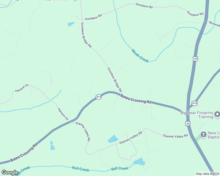 map of restaurants, bars, coffee shops, grocery stores, and more near 1075 Bates Crossing Road in Travelers Rest