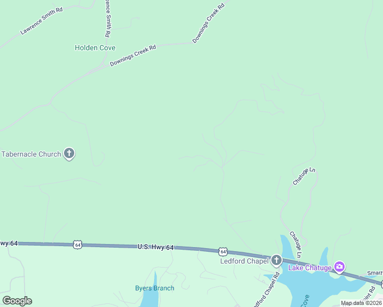map of restaurants, bars, coffee shops, grocery stores, and more near 29 Chatuge Heights in Hayesville