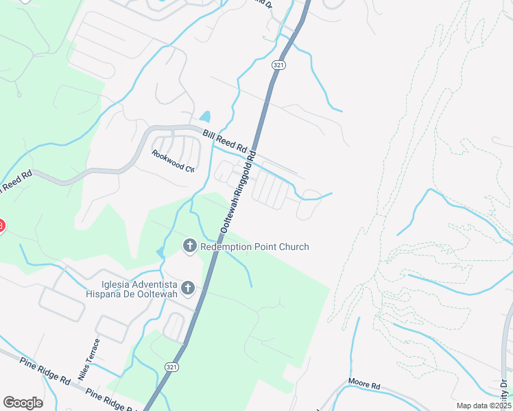 map of restaurants, bars, coffee shops, grocery stores, and more near 4129 Barnsley Loop in Collegedale
