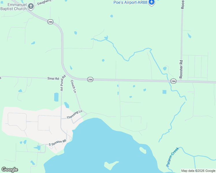 map of restaurants, bars, coffee shops, grocery stores, and more near 368 Arkansas 286 in Conway