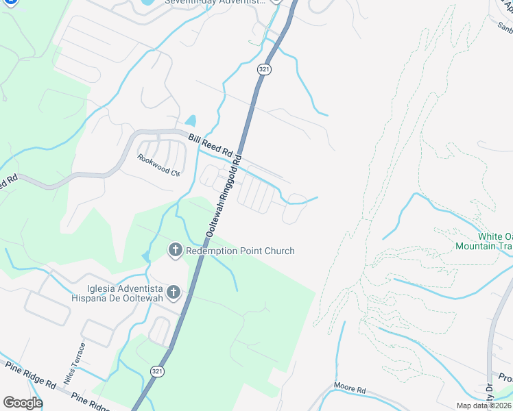 map of restaurants, bars, coffee shops, grocery stores, and more near 4089 Barnsley Loop in Collegedale