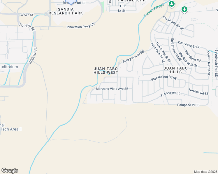 map of restaurants, bars, coffee shops, grocery stores, and more near 2008 Burrowing Owl Street Southeast in Albuquerque