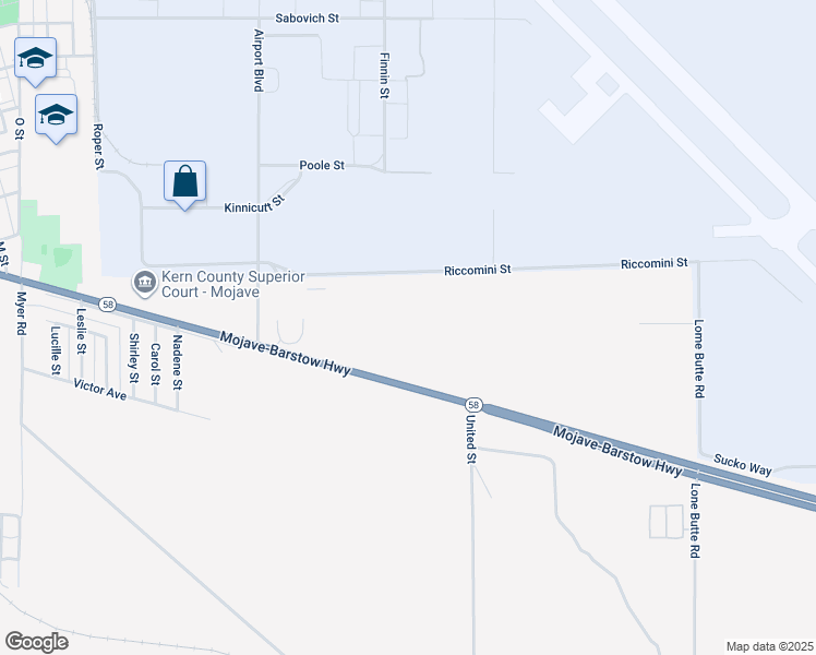 map of restaurants, bars, coffee shops, grocery stores, and more near in Mojave