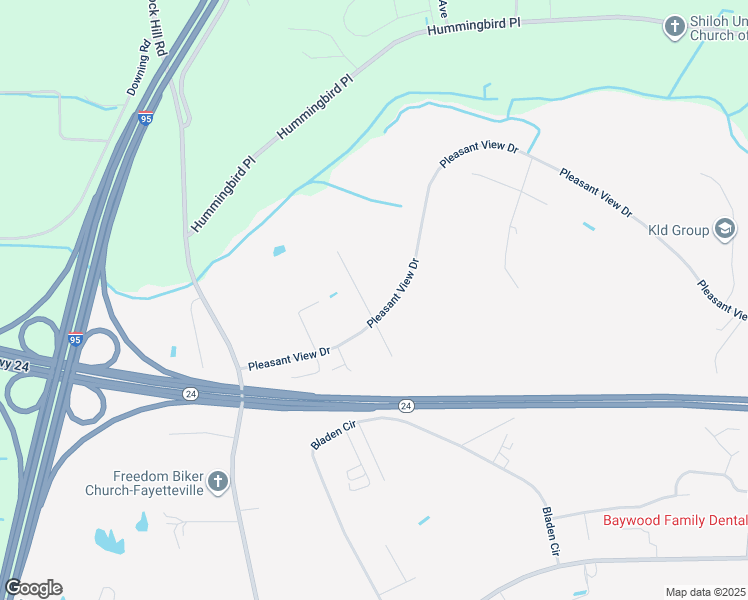 map of restaurants, bars, coffee shops, grocery stores, and more near 510 Kivett Court in Fayetteville