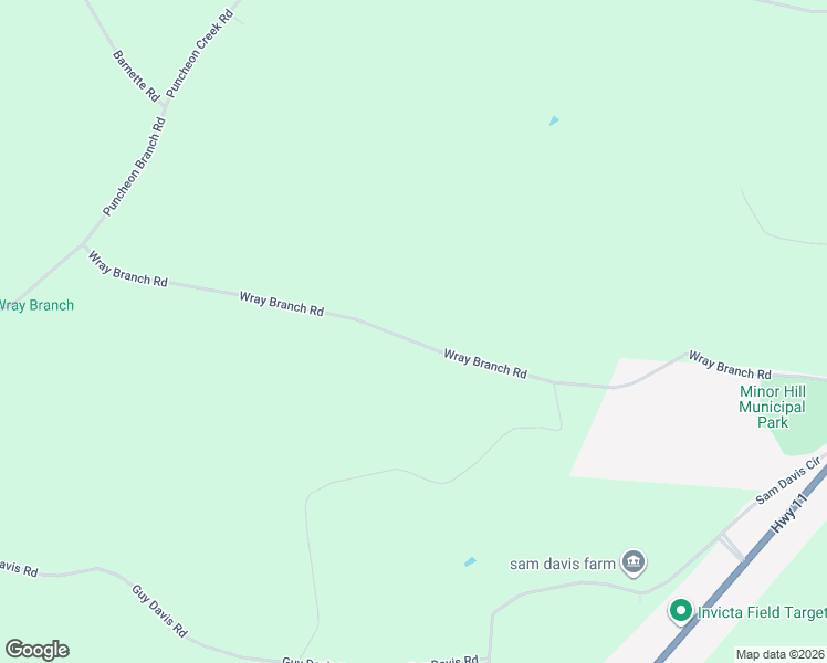 map of restaurants, bars, coffee shops, grocery stores, and more near 1300 Wray Branch Road in Minor Hill