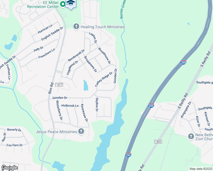 map of restaurants, bars, coffee shops, grocery stores, and more near 9516 Deep Swamp Lane in Fayetteville