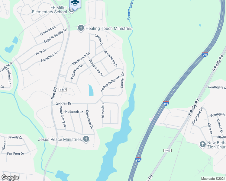 map of restaurants, bars, coffee shops, grocery stores, and more near 9516 Deep Swamp Lane in Fayetteville