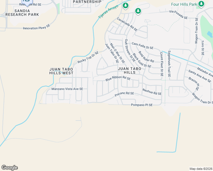 map of restaurants, bars, coffee shops, grocery stores, and more near 2000 Pleasanton Drive Southeast in Albuquerque