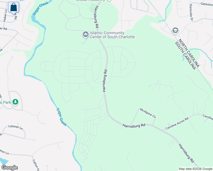map of restaurants, bars, coffee shops, grocery stores, and more near 11656 Harrisburg Road in Indian Land