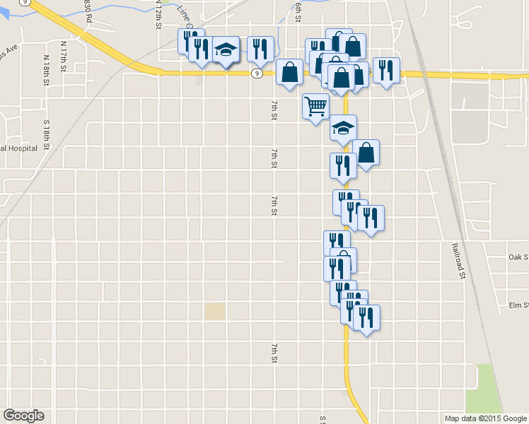 map of restaurants, bars, coffee shops, grocery stores, and more near 714 West Dakota Avenue in Chickasha