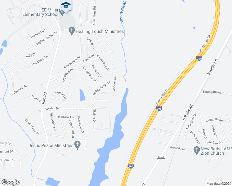 map of restaurants, bars, coffee shops, grocery stores, and more near 9608 Gooden Drive in Fayetteville