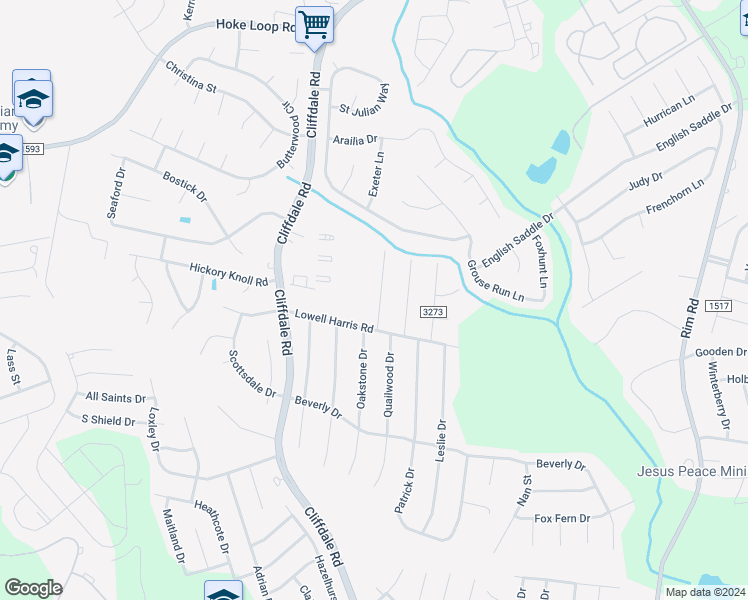 map of restaurants, bars, coffee shops, grocery stores, and more near 986 Lisa Avenue in Fayetteville
