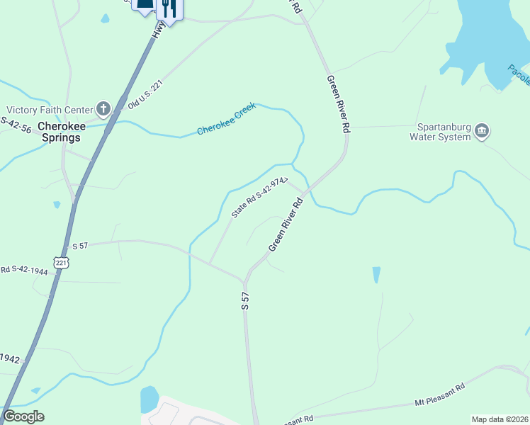 map of restaurants, bars, coffee shops, grocery stores, and more near 232 State Road S-42-9747 in Spartanburg