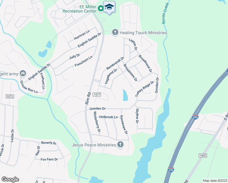 map of restaurants, bars, coffee shops, grocery stores, and more near 843 Van Dyke Place in Fayetteville