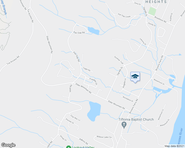 map of restaurants, bars, coffee shops, grocery stores, and more near 3443 Cagle Road in Chattanooga